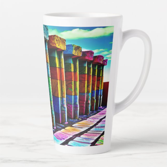 Psychedelic Stones Latte Mug (Right)