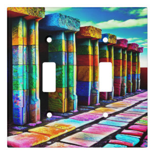 Psychedelic Stones Light Switch Cover