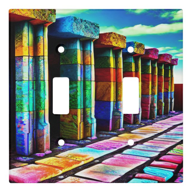 Psychedelic Stones Light Switch Cover (Front)