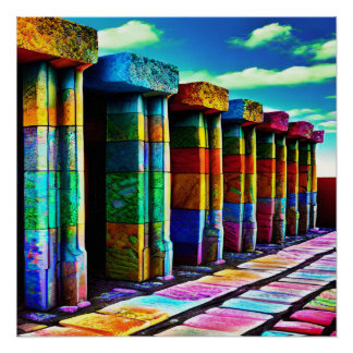 Psychedelic Stones Poster
