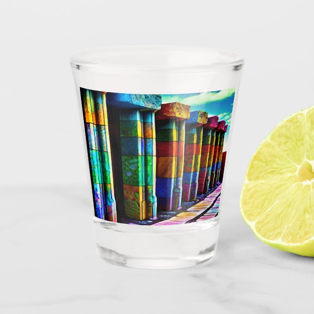 Psychedelic Stones Shot Glass (Front)
