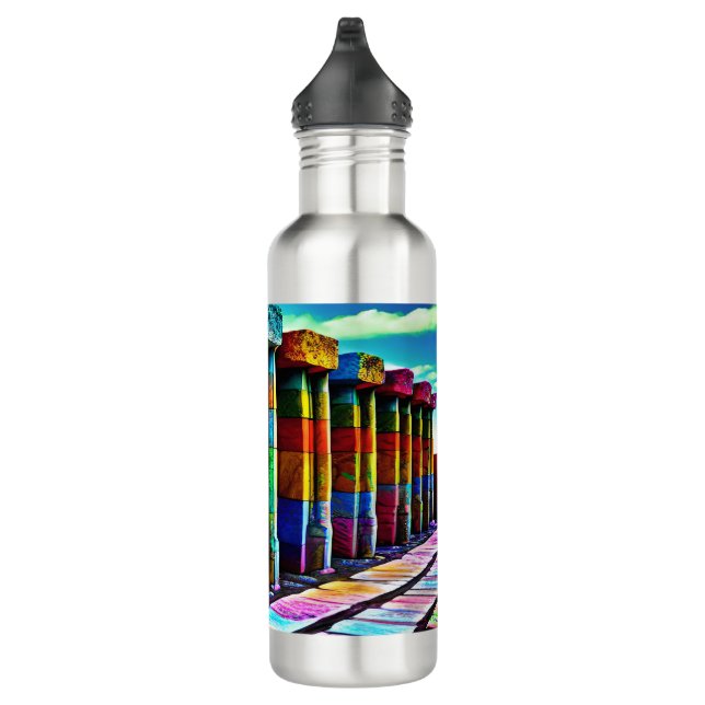 Psychedelic Stones Stainless Steel Water Bottle (Right)