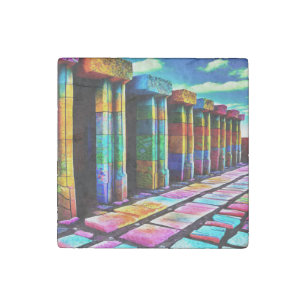 Psychedelic Stones Stone Magnet