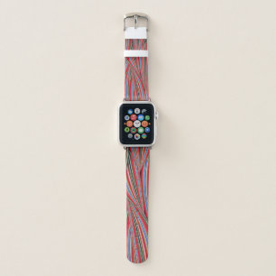 Psychedelic Stripes Abstract Colorful Modern Cool Apple Watch Band