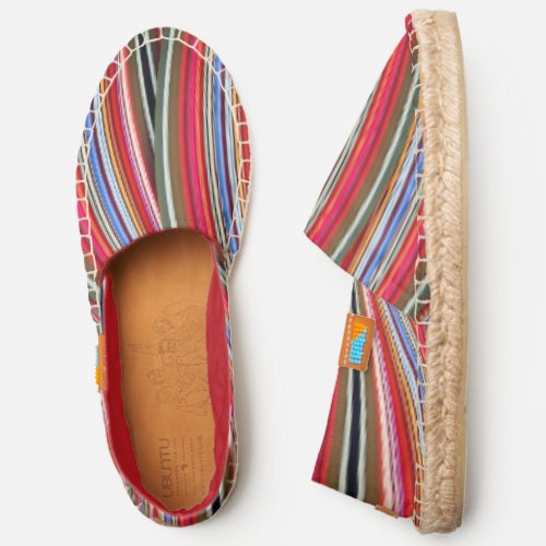 Psychedelic Stripes Abstract Colorful Modern Cool Espadrilles