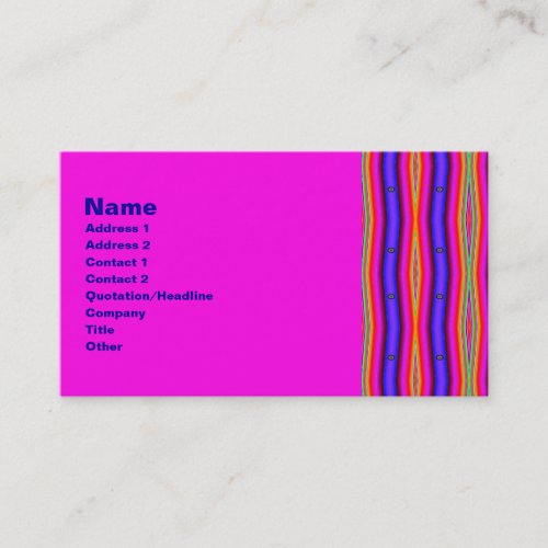 psychedelic stripes business card template