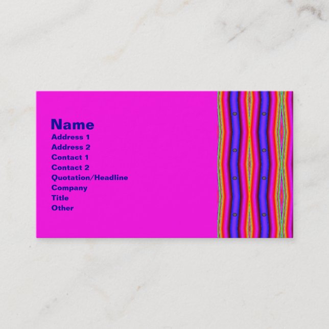 psychedelic stripes business card (Front)