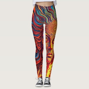 Psychedelic Sun Goddess Leggings