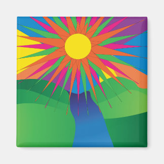 psychedelic sun magnet