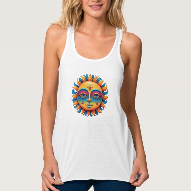 Psychedelic Sun Tank Top (Front)