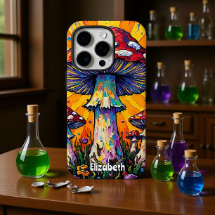 Psychedelic Sunburst Fungus iPhone 16 Pro Case