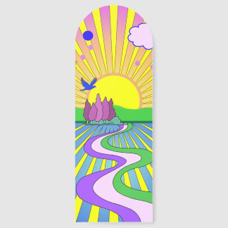 Psychedelic Sunburst Kaleidoscope Summer of Love Bookmarks