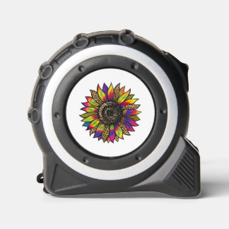 Psychedelic Sunflower Tape Measure