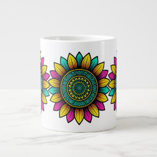 Psychedelic Sunflowers  Giant Coffee Mug