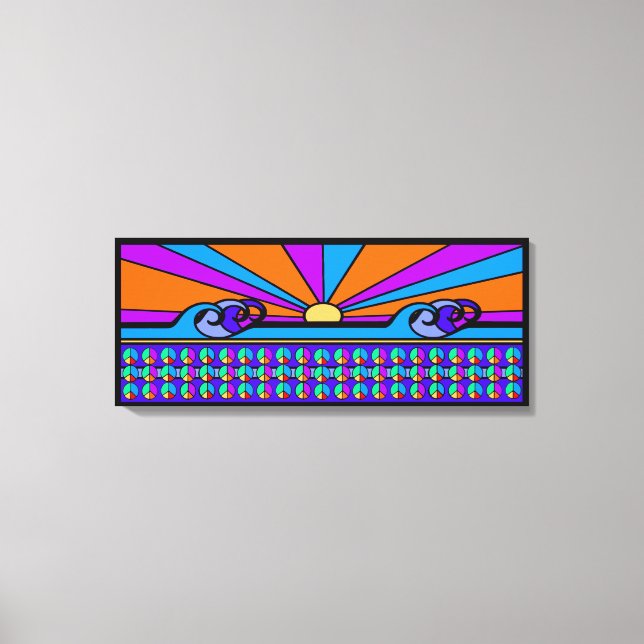 Psychedelic Sunrise Canvas Print (Front)