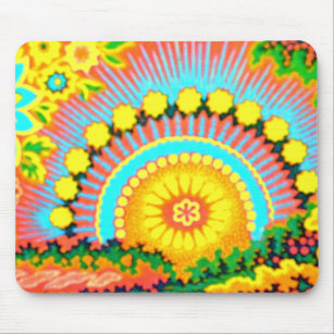 Psychedelic Sunset 60's Vintage  Mousepad