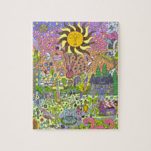 PSYCHEDELIC SUNSET JIGSAW PUZZLE