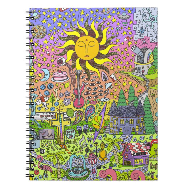 PSYCHEDELIC SUNSET NOTEBOOK (Front)