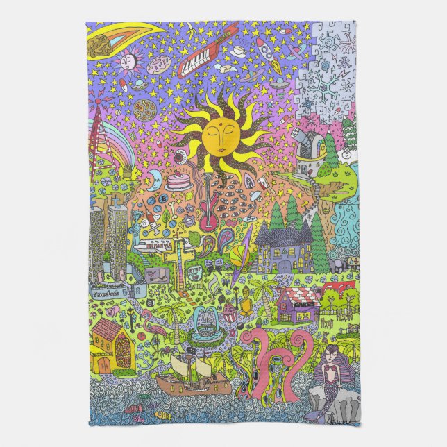 PSYCHEDELIC SUNSET TOWEL (Vertical)