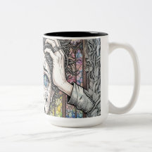 Psychedelic Surreal Art Mug – Emotional Face
