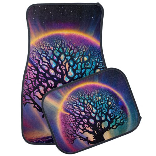 Psychedelic Surreal Mystical Tree Car Floor Mat