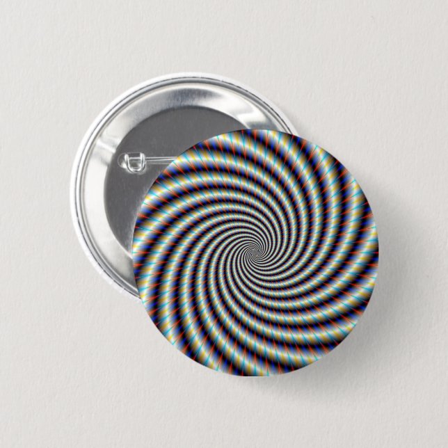 Psychedelic Swirl Button (Front & Back)