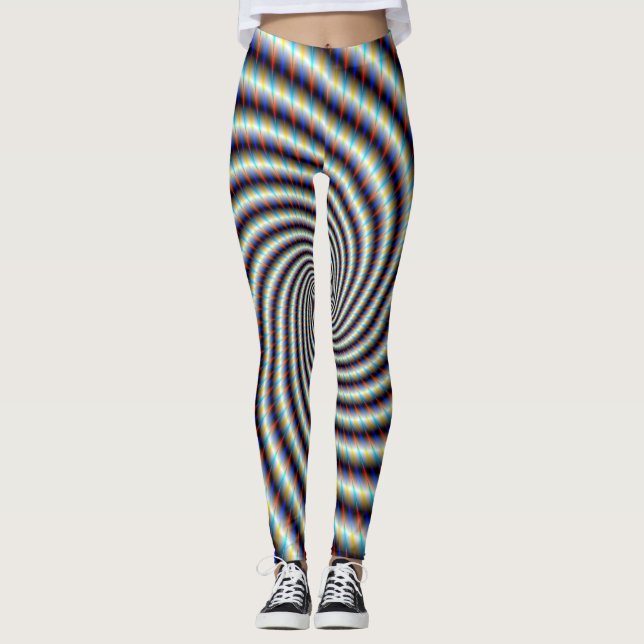 Psychedelic Swirl Leggings (Front)