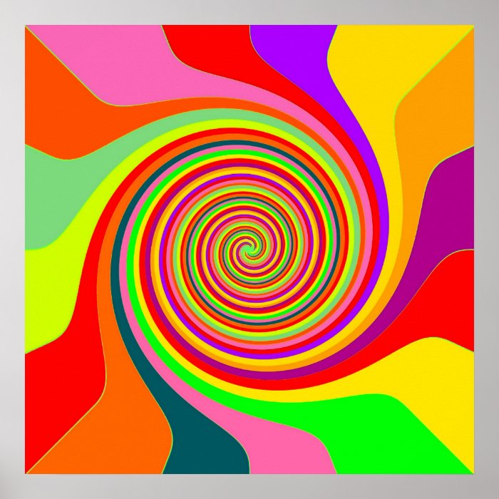 psychedelic swirl pop art poster 14.95