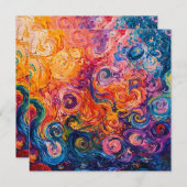 Psychedelic Swirls Oil Painting (Front/Back)