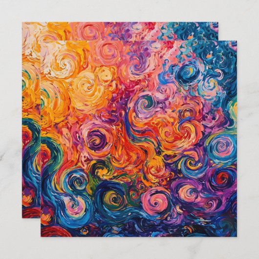 Psychedelic Swirls Oil Painting (Front/Back)