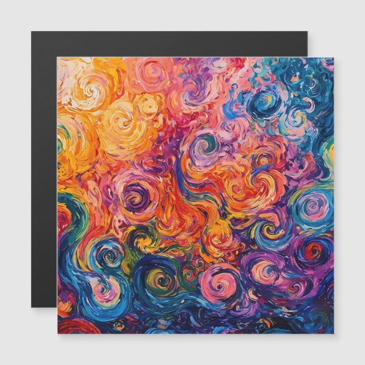 Psychedelic Swirls Oil Painting (Front/Back)