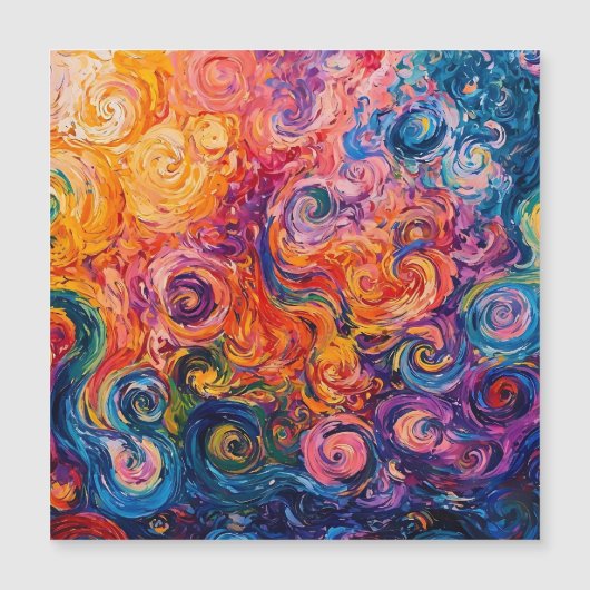 Psychedelic Swirls Oil Painting (Front)