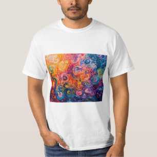 Psychedelic Swirls Oil Painting T-Shirt