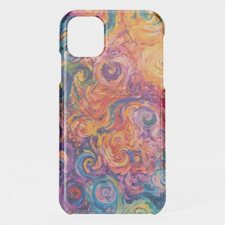 Psychedelic Swirls Oil Painting iPhone 11 Case