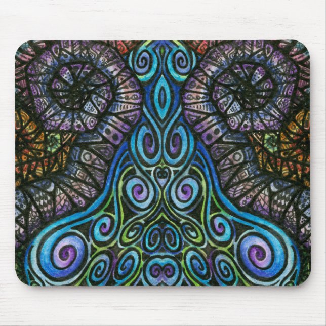 Psychedelic Swirls Pattern Mousepad #2 (Front)