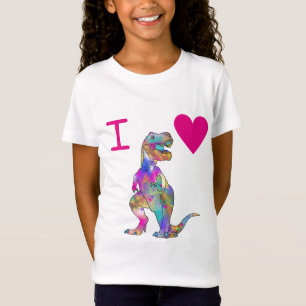 Psychedelic T Rex Love Dinosaurs Funny Pink Slogan T-Shirt