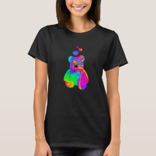 Psychedelic Teddy Bear Trippy Colorful Teddy with T-Shirt