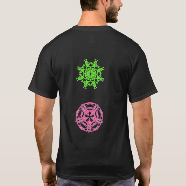 Psychedelic tee-shirt fractal kaleidoscope T-Shirt (Back)