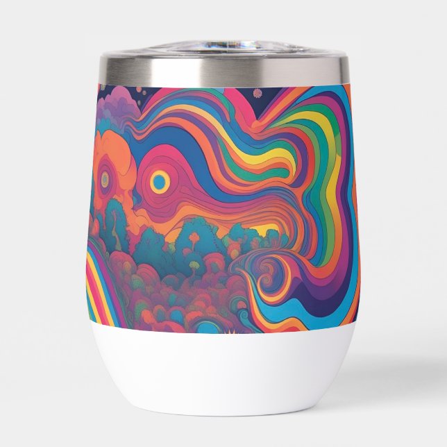 Psychedelic Thermal Wine Tumbler (Front)