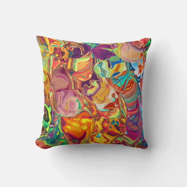 Psychedelic Throw Pillow (Front)