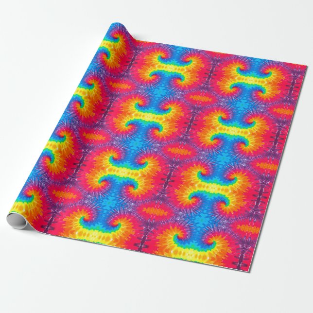 psychedelic tie dye abstract wrapping paper (Unrolled)