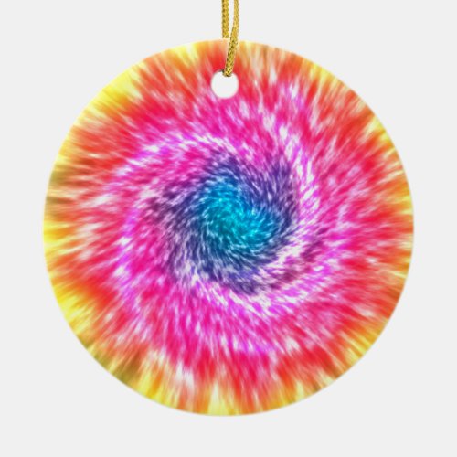 Psychedelic Tie Dye Christmas Ornament