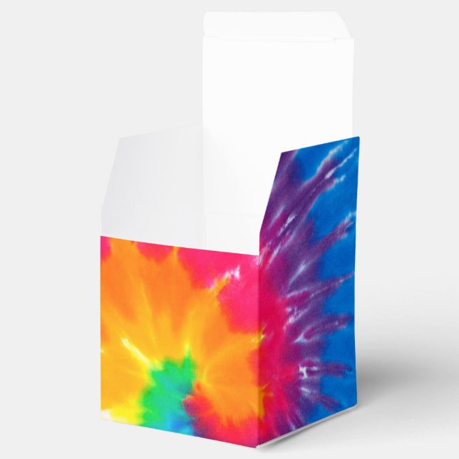 Psychedelic Tie-Dye Design Favor Boxes (Opened)