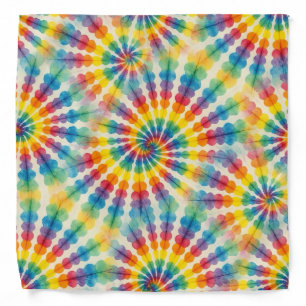 Psychedelic Tie Dye Groovy Retro Bandana