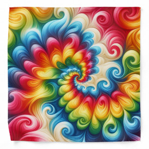 Psychedelic Tie Dye Groovy Retro Bandana
