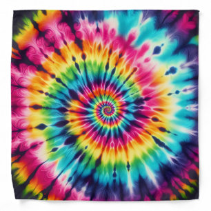 Psychedelic Tie Dye Groovy Retro Bandana