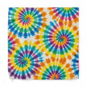 Psychedelic Tie Dye Groovy Retro Pocket Square Bandana