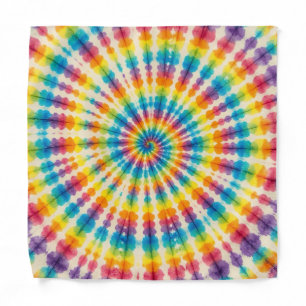 Psychedelic Tie Dye Groovy Retro Pocket Square Bandana