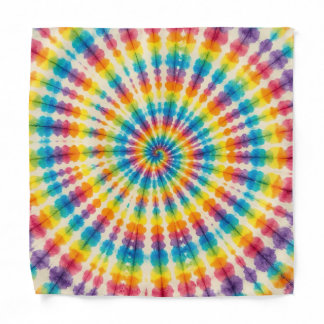 Psychedelic Tie Dye | Groovy Retro Pocket Square Bandana