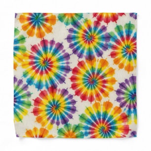 Psychedelic Tie Dye Groovy Retro Pocket Square Bandana